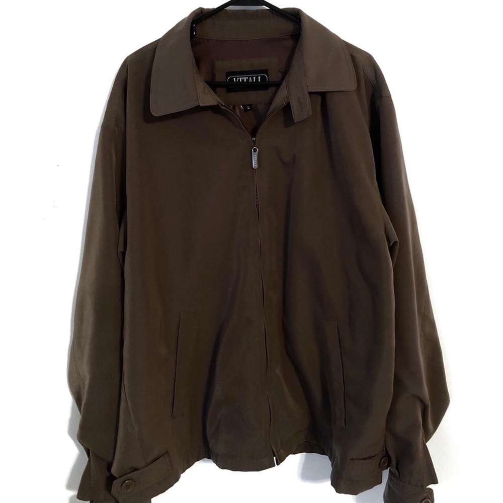 VITALI Brown Bomber Jacket Size L